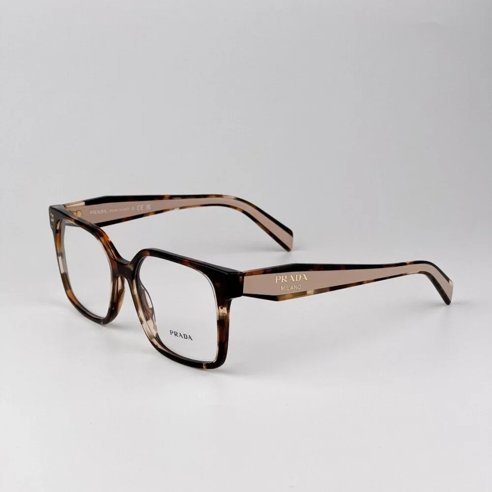 Prada Eyeglasses – Havana Caramel Square Frame | Model PRB03V 07R1O1